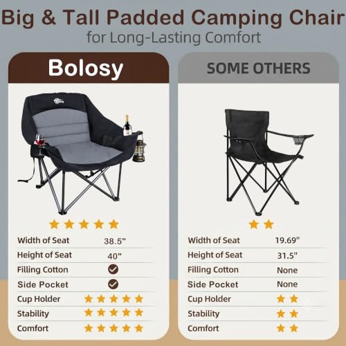 Oversized Camping Chairs for Adults Folding Lawn Chair