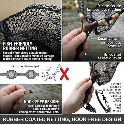 Fly Fishing Net (Deep Fire-cured)