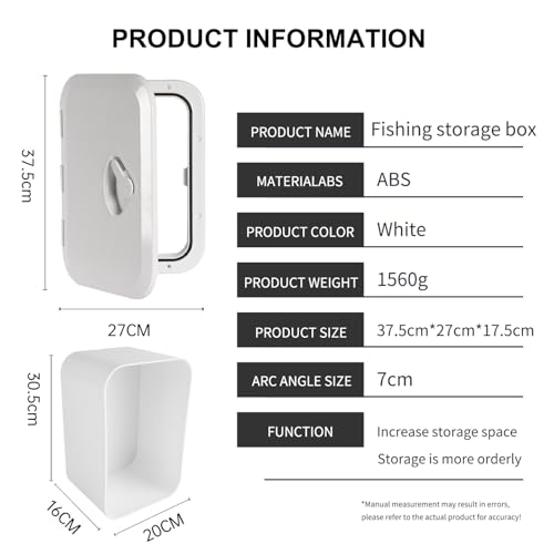 Marine Deck Storage Box with Lock (white / 270-375BOX)