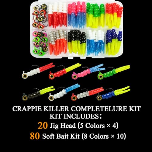 100PCS Crappie Lures Kit