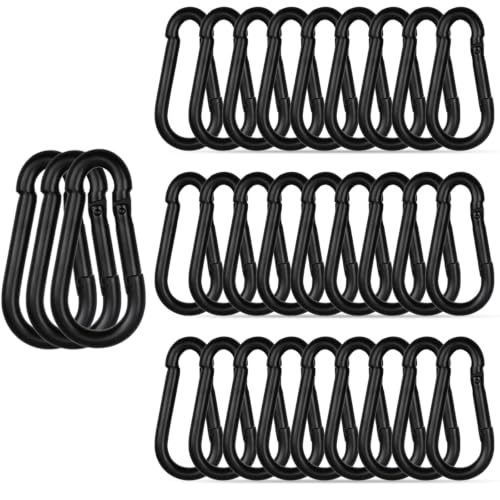 30PCS Carabiner Clips (Black / 30PCS-M8)