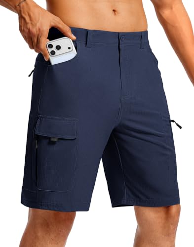 Men's Hiking Cargo Shorts 9" Lightweight Quick Dry 6 Pockets