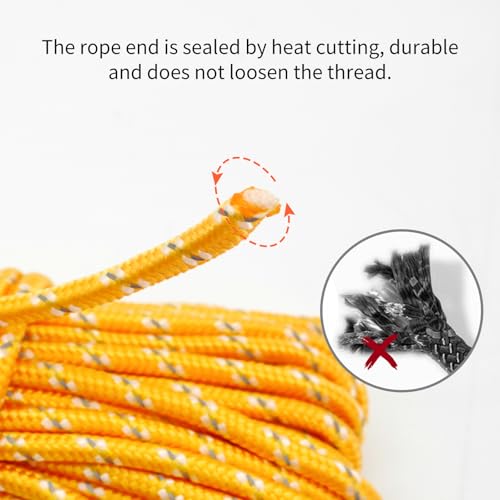 6mm Marine Floating Rope High (Yellow / 66FT-20M)