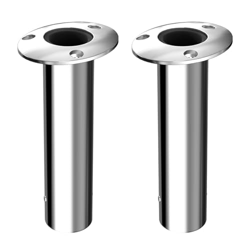 90 Degree Fishing Rod Holder 2 Pack (Stainless Steel - 90 Degree)