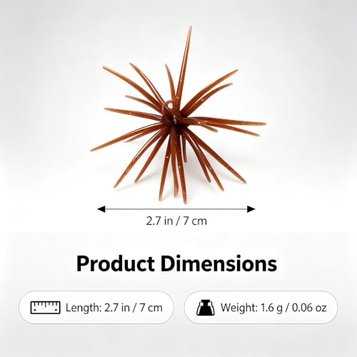 Urchin Baits for Bass Fishing (F-Brown / 2.7in-20pcs)