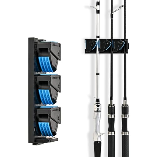 Fishing Rod Holder Vertical (Blue / 3 Slots)