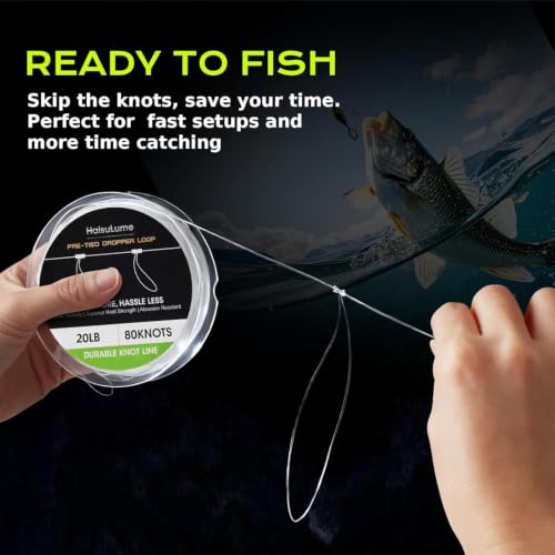 Pre Tied Dropper Loop Knots Fishing Line (60LB)