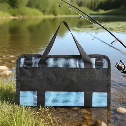 Fishing Lure Stroage Bag Covenient 6 Pocket Large Capacity PVC Heavy Duty Protective Cover Durable Fishing Bag for all Fishing Bait Trolling Fishing Lure Wraps Box for Saltwater