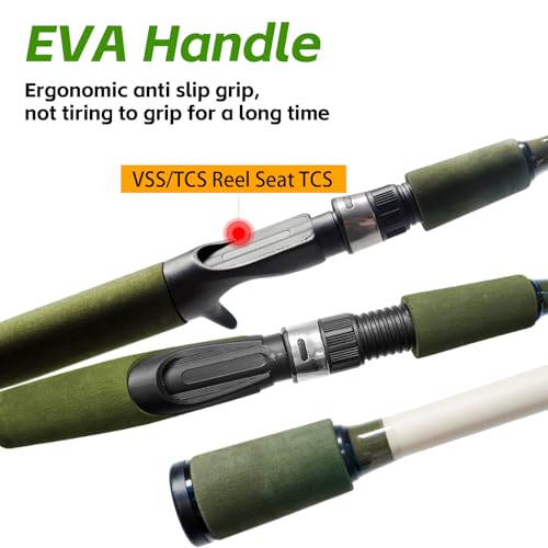 6’6’’ Casting Rod (GREEN/YELLOW--CAST-6'6")