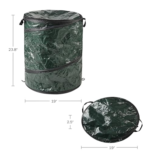 Pop Up Outdoor Garbage Can (Green / 29.5-Gallon)