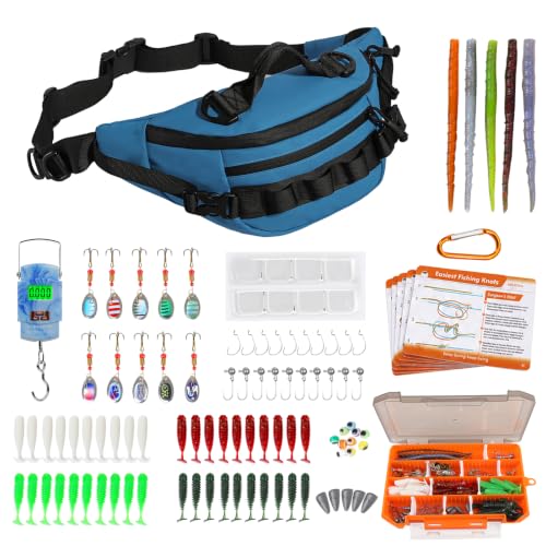 Khaki Fishing Waist Fanny Pack with Fishing Scale