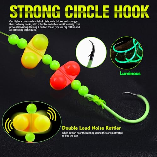 Catfish Rig Catfish Float Rigs (C-Mixed pack of 5 pcs / 10/0 Hook)