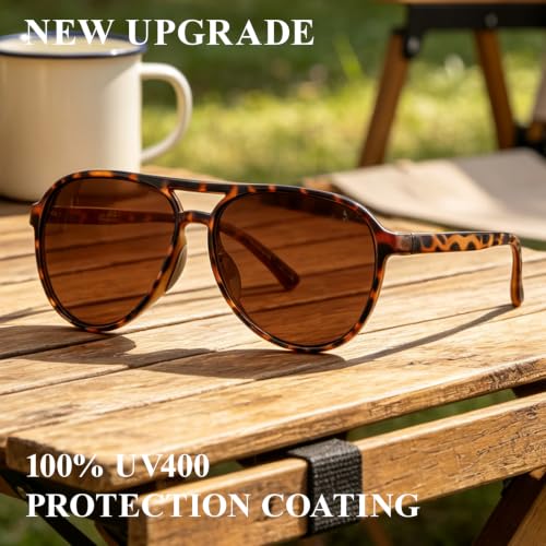 Women's Polarized Aviator Sunglasses Tangle (Leopard)