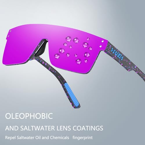 Polarized Sunglasses for Men (Black/Purple)