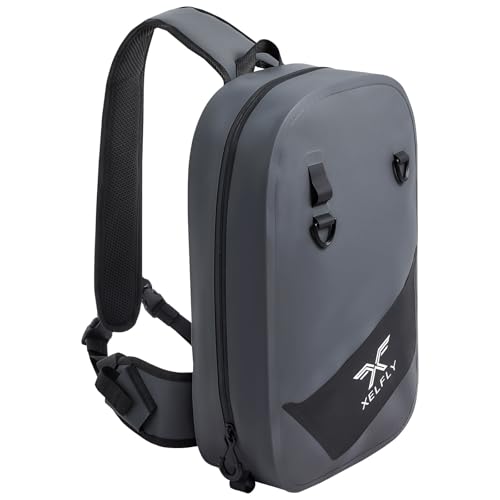 Waterproof Fishing Sling Backpack Bag with Rod Holder (Gray / Sling Bag)