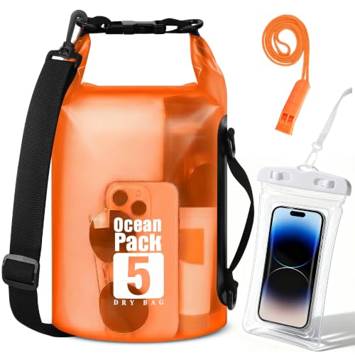Waterproof Dry Bag for Kayaking (Orange / 5L)