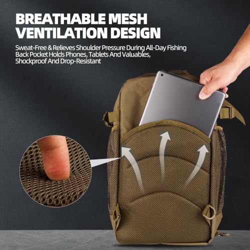 Tactical Fishing Backpack (Khaki)