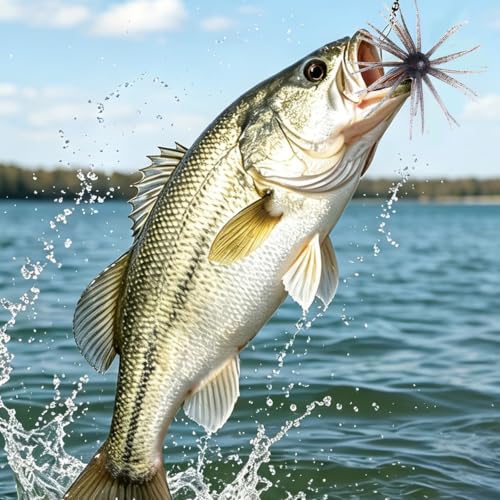 20 PCS Urchin Baits for Bass Fishing (Flashing red / M-2.76inch（20PCS）)