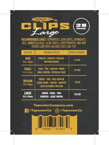 Co. Fishing Speed Clips Stainless Steel (Large 120lb)