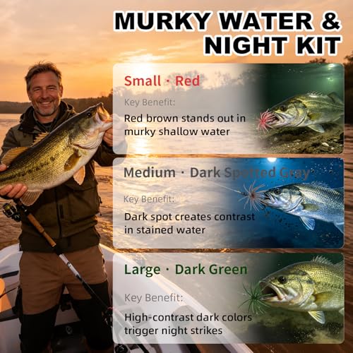Sea Urchin Baits for Bass Fishing (Red/Dark Spotted Gray/Dark Green)