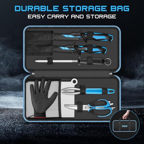 Fillet Knife Kit Combo (Blue-8Pcs)