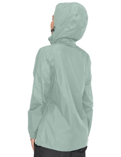 Women's Packable Rain Jacket Dusty Sage Green L (Large / Dusty Sage Green)
