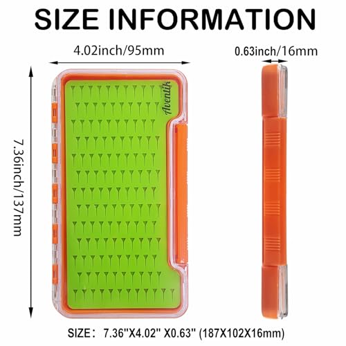 Clear Waterproof Fly Fishing Box Super Slim Silicone Fly Hook Storage Case