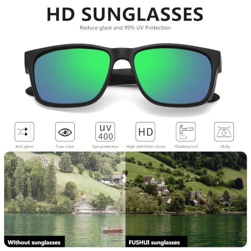 Polarized Sunglasses for Men Women (3pack Black/Blue/Green)