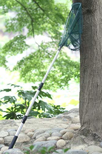 Fishing Landing Net with Telescoping Pole Fishing Net Freshwater Fishing Net for Pond (A: Aluminum Handle, 50" Full)