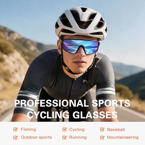Polarized Sports Sunglasses Men and Women Running Sun Glasses (Pink)