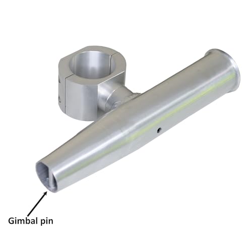 2 PCS T Top Rod Holder Single Aluminum clamp on fit 1.5" (Silver)