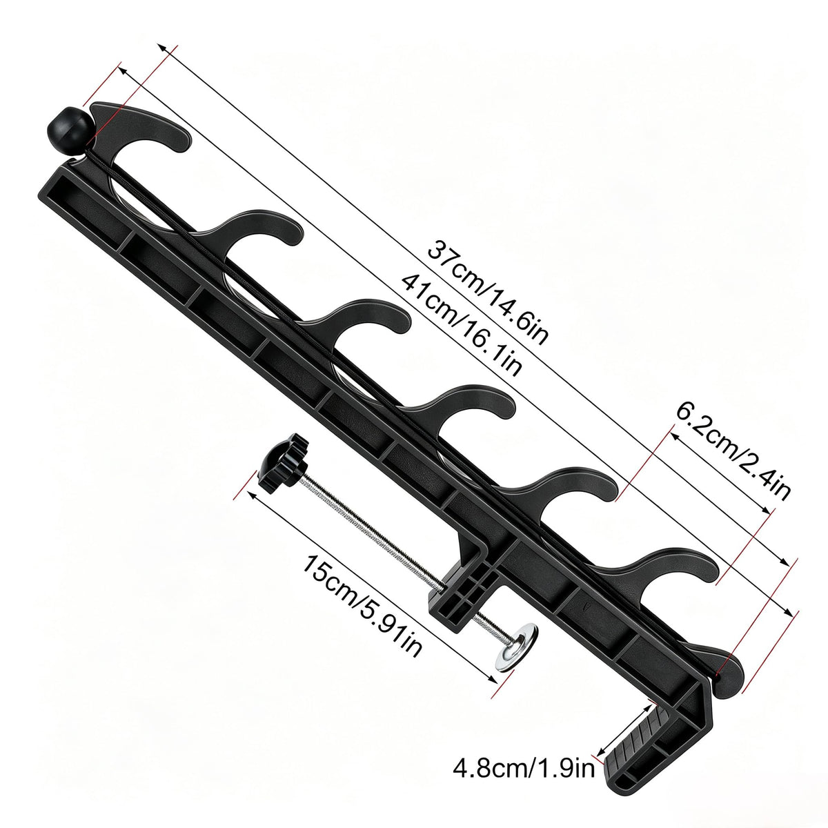 Truck Bed Fishing Rod Holder 2 (black)