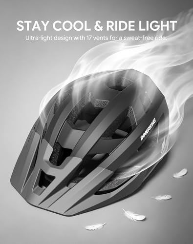 Adult Bike Helmet Rear Light & OTG Magnetic Goggles for Men Women