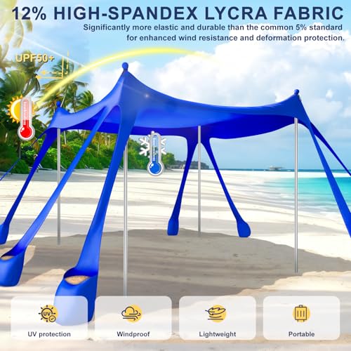 Beach Tent Sun Shelter 10x10FT (Royal Blue)