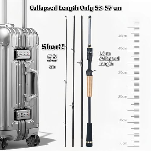 4 Piece Travel Baitcasting Rod
