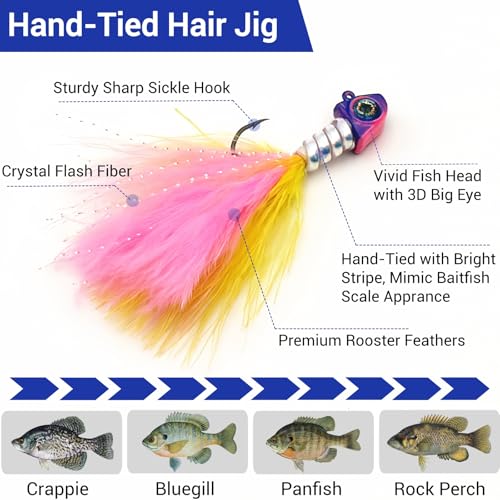 Crappie Hair Jigs (1/32oz-20pcs)