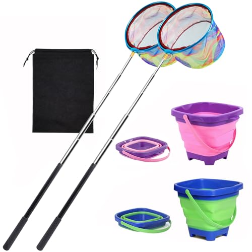 2PCS Fishing Net with Bucket