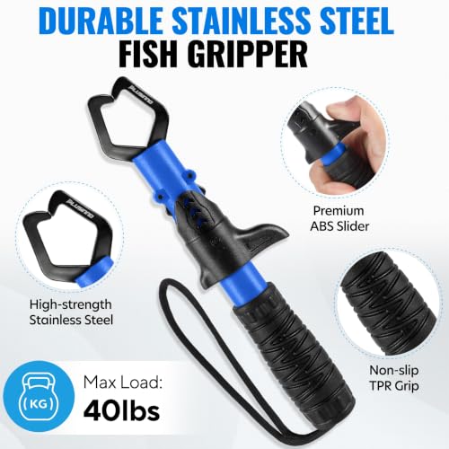 Long Fishing Net with Plier Lip Gripper Tools (With Tool Kit - 7.86 Ft Full Length)