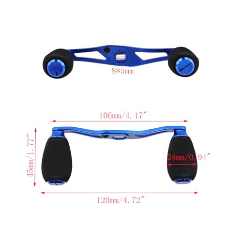 Fishing Baitcasting Reel Handle Replacement Parts (Blue Black)