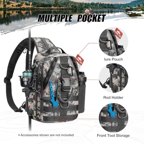 Fishing Backpack (Digital Camouflage / Standard)