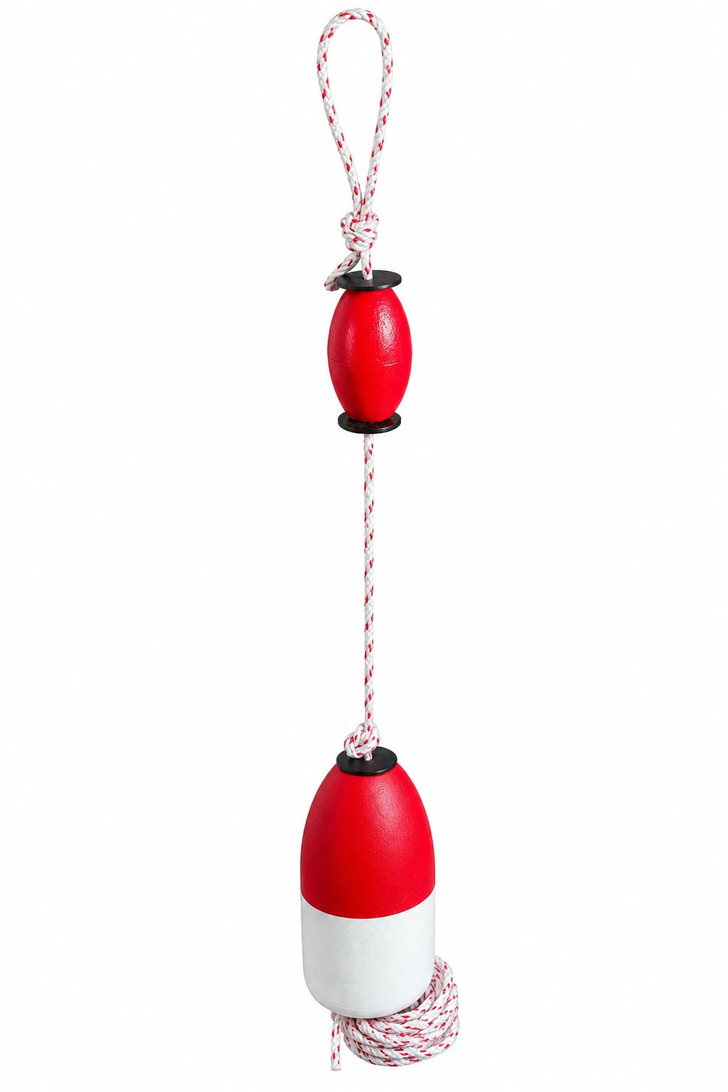 California Compliant Crab Trap Buoys (5" x 11" w/ 3" x 5" / White & Red (Cali Compliant))