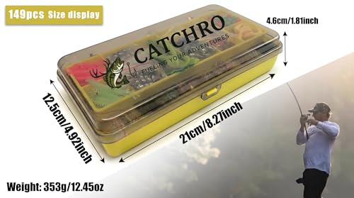 CATCHRO 409 Pcs Fishing Lure Kit & Tackle Box Set