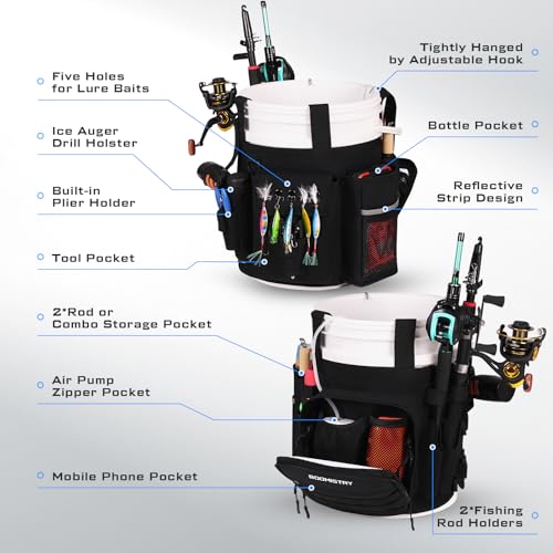 Fishing Bucket Organizer for 5 Gallon Bucket