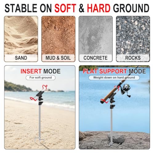 2 Pack Rod Holder for Ground (34.64")