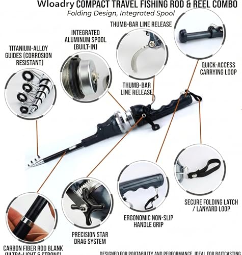 Telescopic Fishing Rod and Reel Combo for Adults & Beginner