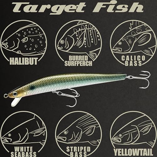 FlashMinnow 125 YAWARA Saltwater Fishing Lure (With Scale / 7357 Anchovy Venus / 125FW)