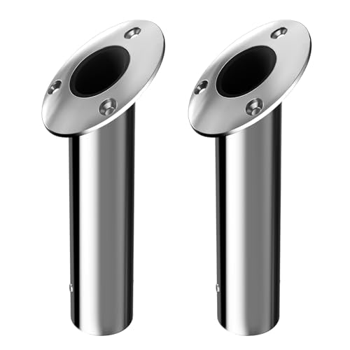 30 Degree Fishing Rod Holder 2 Pack (Stainless Steel - 30 Degree)