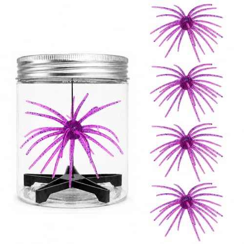 4PCS Urchin Baits for Bass Fishing (Purple Blue / 4PCS-4.3in-Large)