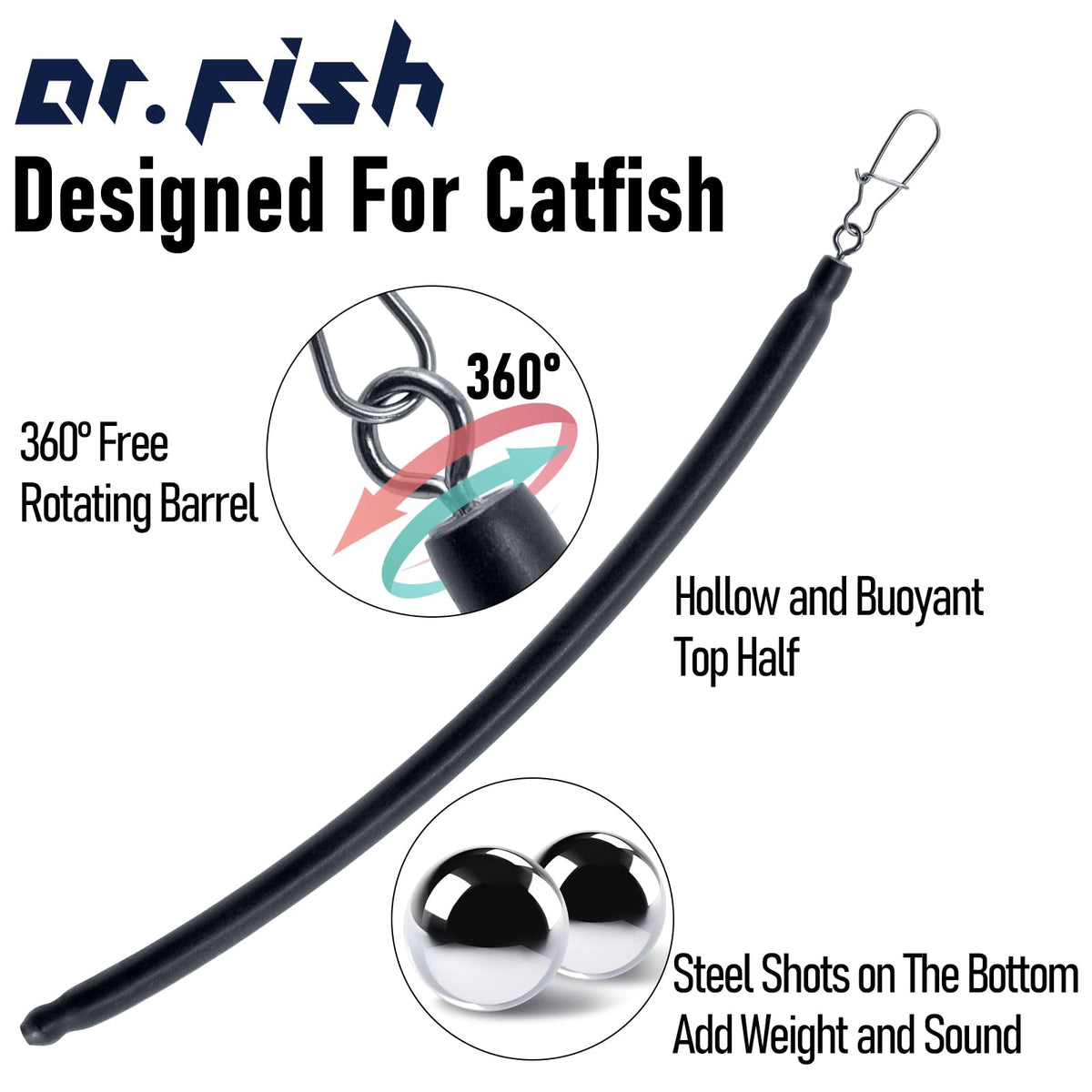 6pk Slip Stick Drifting Sinkers Catfish Trolling Weightsr 4oz (4oz-6 Pack)