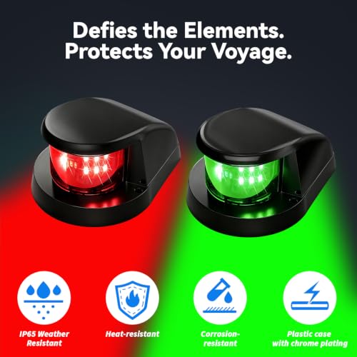 Boat Light Lights for Boat (Black 2 Pack)